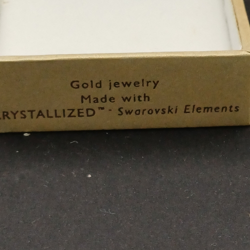 32 - Pair of Swarovski Crystallized Stud earrings set on 9 carat white gold.