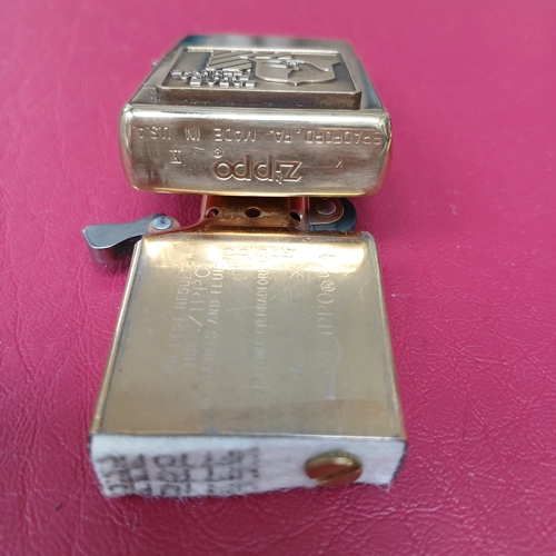 59 - Zippo WWII Solid Brass Remembrance Lighter Set, unfortunately not boxed version.  All in good condit... 