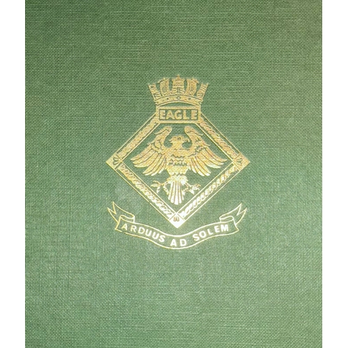 155 - Really wonderful Commission book of HMS Eagle. This lovely book captures a brief history of the ship... 