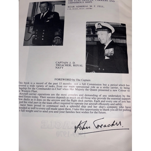 155 - Really wonderful Commission book of HMS Eagle. This lovely book captures a brief history of the ship... 