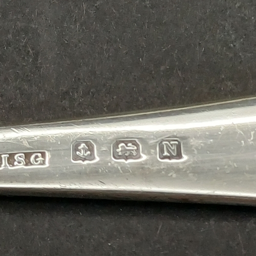 80 - Boxed Silver Baby Pusher and Spoon.  Birmingham Assay for I. S. Greenberg & Co date stamp 1937.   To... 