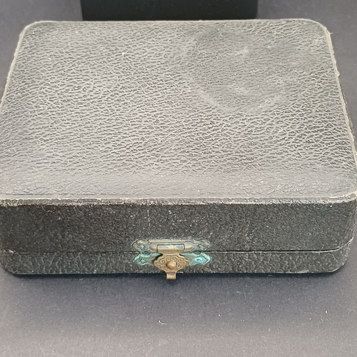 80 - Boxed Silver Baby Pusher and Spoon.  Birmingham Assay for I. S. Greenberg & Co date stamp 1937.   To... 