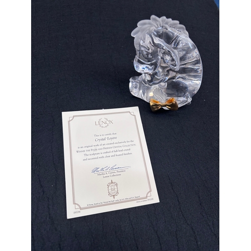 166 - Lennox lead Crystal Eeyore with gold plated bow