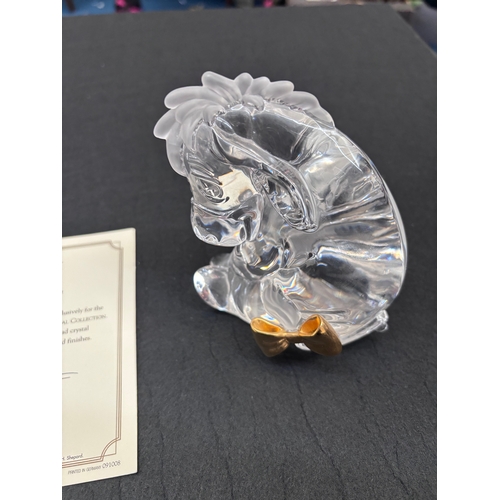 166 - Lennox lead Crystal Eeyore with gold plated bow