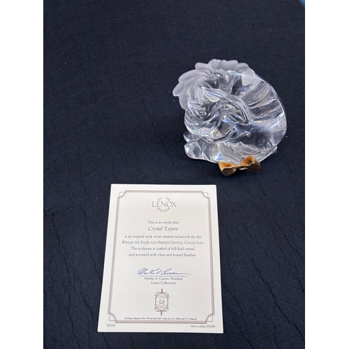 166 - Lennox lead Crystal Eeyore with gold plated bow