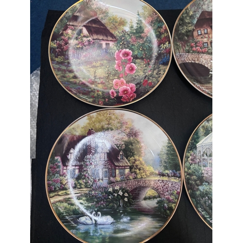 186 - Selection of decorative plates - country scenes.