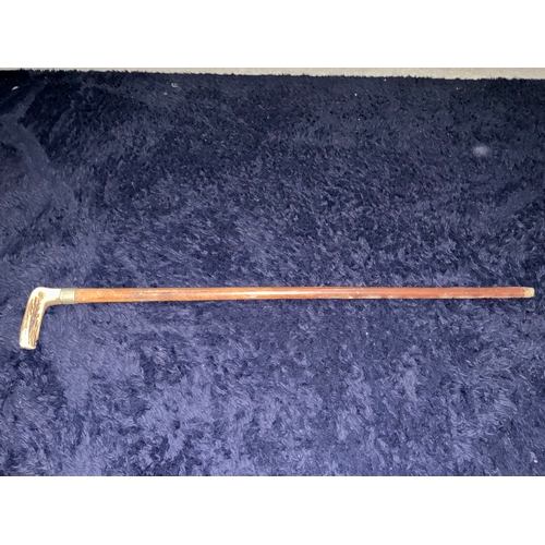 207 - This silver and carved bone sword stick is a rare find. Lovely detailing to the blade. A real stunni... 