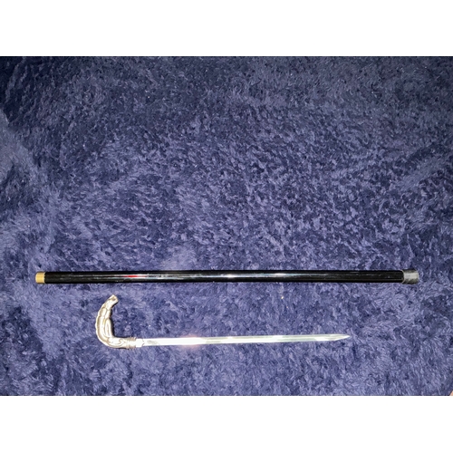 208 - Another fine piece, sword stick believe to have been made in Pakistan (possibly etched onto blade) T... 