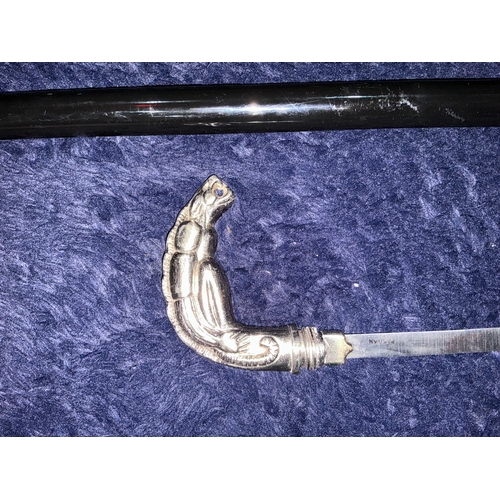 208 - Another fine piece, sword stick believe to have been made in Pakistan (possibly etched onto blade) T... 