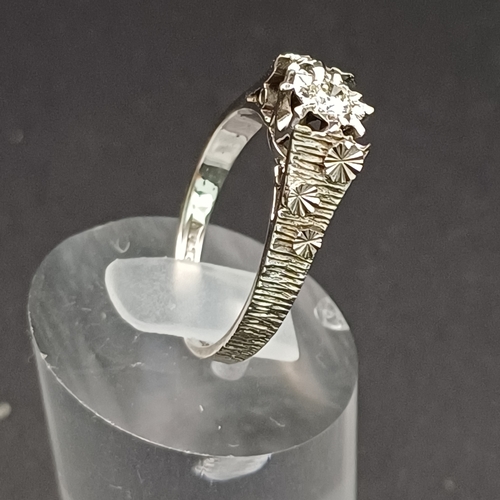 4 - Diamond Solitaire Ring circa 1970's
- 9 carat white gold
- size P
- weight 3g
- approximate diamond ... 
