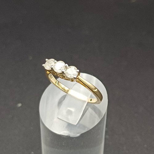 7 - Three Stone Diamond Ring.  
- approximate diamond weight one carat (earth mined)
- size Q
- 9 carat ... 