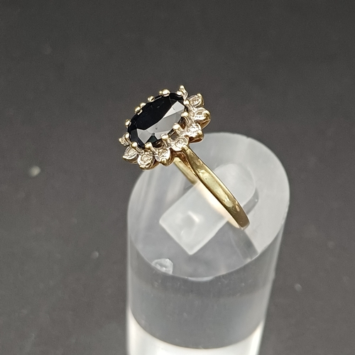 8 - Sapphire and Diamond Cluster Ring
- 9 carat yellow gold
- size P
- weight 2.70g
