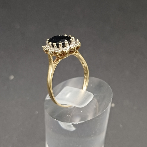 8 - Sapphire and Diamond Cluster Ring
- 9 carat yellow gold
- size P
- weight 2.70g