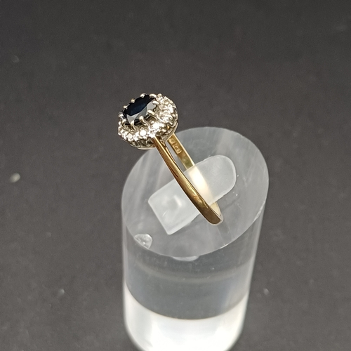 10 - Sapphire and Diamond Cluster Ring
- 9 carat yellow gold
- Size V
- weight 2.30g