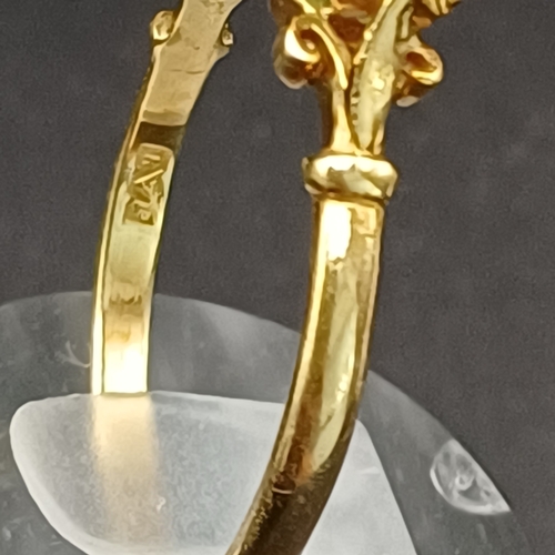 12 - Beautiful Emerald and Diamond Ring hallmark showing 1958.
- weight 4.83g
- 18 carat yellow gold
- si... 