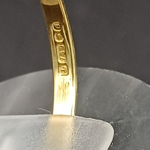 12 - Beautiful Emerald and Diamond Ring hallmark showing 1958.
- weight 4.83g
- 18 carat yellow gold
- si... 