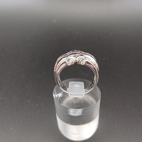 13 - Stunning Sapphire and Diamond Cluster Ring
- weight 8.55 g
- 18 ct white gold
- size P