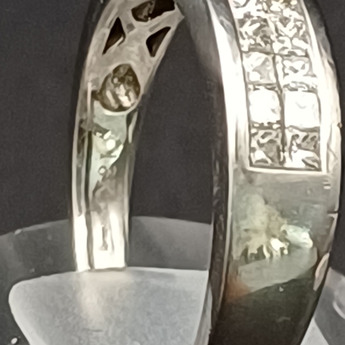 16 - Diamond Half Eternity Ring set in 18 carat white gold.
- weight 5.2g
- size O
- 18 carat white gold