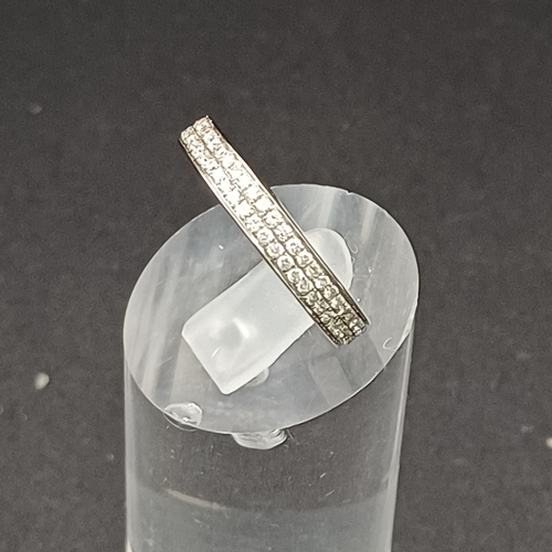 17 - Diamond Full Eternity Ring set in 18 carat white gold.  
- weight 4g
- 18 carat white gold
-  size O