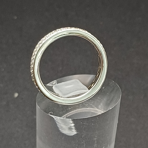 17 - Diamond Full Eternity Ring set in 18 carat white gold.  
- weight 4g
- 18 carat white gold
-  size O