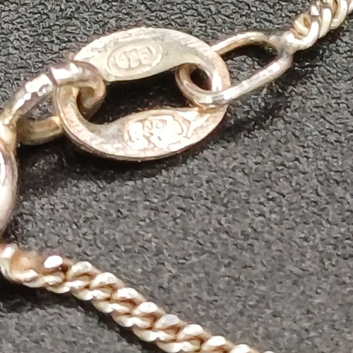 20 - Pretty Necklace and Earring Set with pretty blue stone (possibly sapphire)
- 925 silver
- 3.75 g