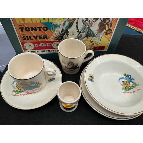214 - BBC TV The Lone Ranger with Tonto and SIlver children’s dinner set. (1962)
In perfect condition stil... 