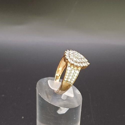 24 - Diamond Cluster Ring in a heart shape design with diamond set shoulders.
- 9 carat yellow gold
- wei... 