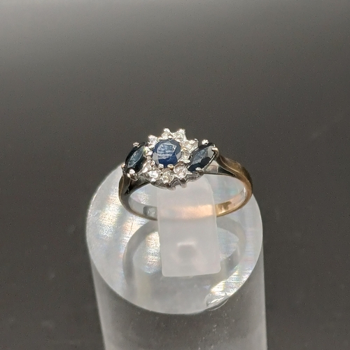 29 - Sapphire and Diamond ring in 9 carat yellow gold
- weight 2.24g
- size I / J