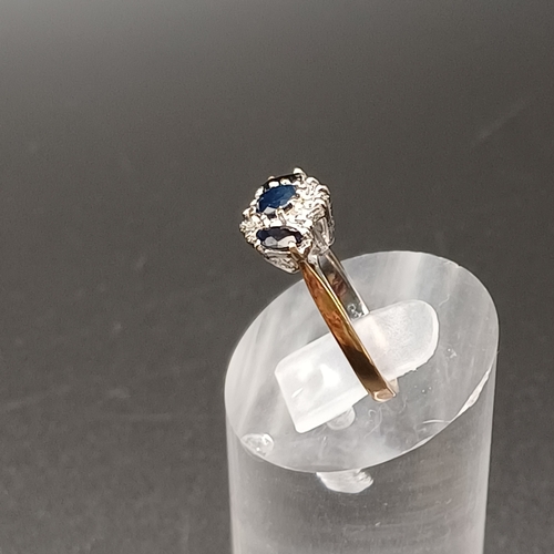 29 - Sapphire and Diamond ring in 9 carat yellow gold
- weight 2.24g
- size I / J