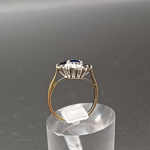 29 - Sapphire and Diamond ring in 9 carat yellow gold
- weight 2.24g
- size I / J