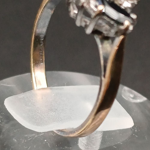 29 - Sapphire and Diamond ring in 9 carat yellow gold
- weight 2.24g
- size I / J