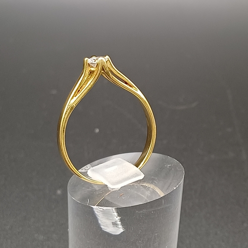 30 - Ladies Diamond Solitaire Ring set in 18 carat yellow gold.
- diamond weight approx .30 / .50 carat
-... 