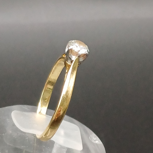 32 - Solitaire Diamond Ring set in 18 carat yellow gold.
- diamond weight approx 30 points
- weight 2.1g
... 