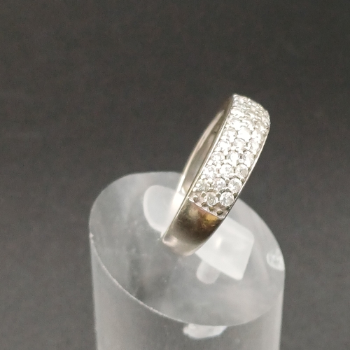 36 - Half Eternity Diamond Ring set in 14 carat white gold.
- weight 4.3g
- size N / O