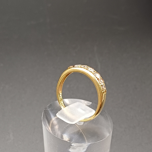 45 - Diamond Half Eternity Ring set in 18 carat yellow gold.
- weight 2.25g
- size L / M
- Diamond weight... 