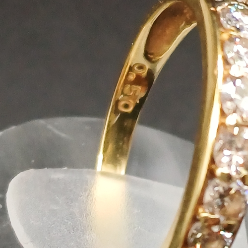 45 - Diamond Half Eternity Ring set in 18 carat yellow gold.
- weight 2.25g
- size L / M
- Diamond weight... 