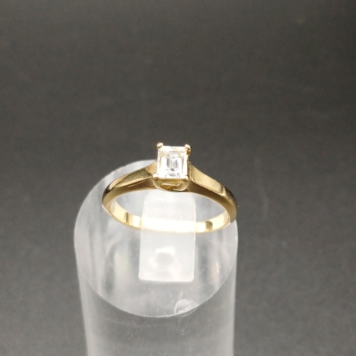 47 - Diamond Solitaire Ring set in 18 carat yellow gold.
- weight 3g
- size L
- approx diamond weight 0.2... 