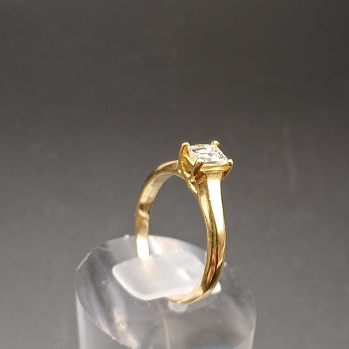 47 - Diamond Solitaire Ring set in 18 carat yellow gold.
- weight 3g
- size L
- approx diamond weight 0.2... 