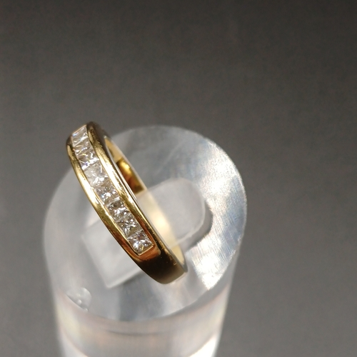 48 - Diamond Half Eternity Ring set in 18 carat yellow gold.
- weight 4g
- Size L
- Diamond weight 0.50