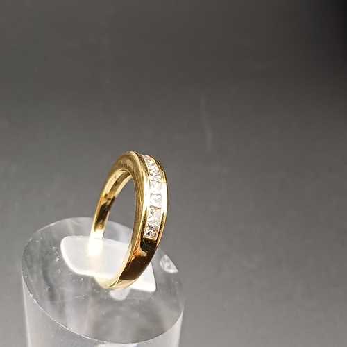 48 - Diamond Half Eternity Ring set in 18 carat yellow gold.
- weight 4g
- Size L
- Diamond weight 0.50