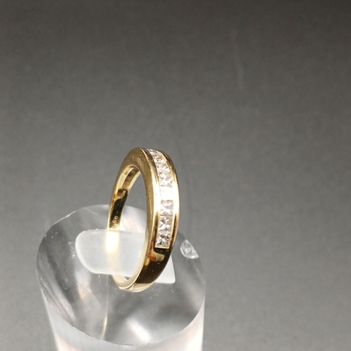 48 - Diamond Half Eternity Ring set in 18 carat yellow gold.
- weight 4g
- Size L
- Diamond weight 0.50