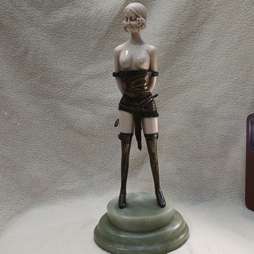 232 - Bruno Zach sculpture, Title; The Riding Crop Figurine in bronze and resin. 
This 1920s Art deco bron...