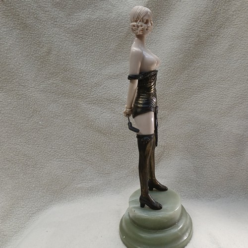 232 - Bruno Zach sculpture, Title; The Riding Crop Figurine in bronze and resin. 
This 1920s Art deco bron... 