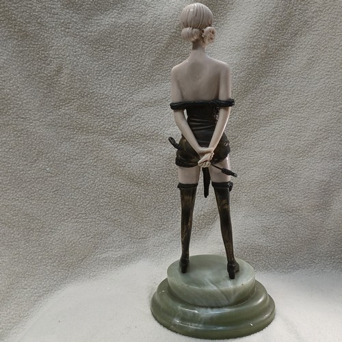 232 - Bruno Zach sculpture, Title; The Riding Crop Figurine in bronze and resin. 
This 1920s Art deco bron... 