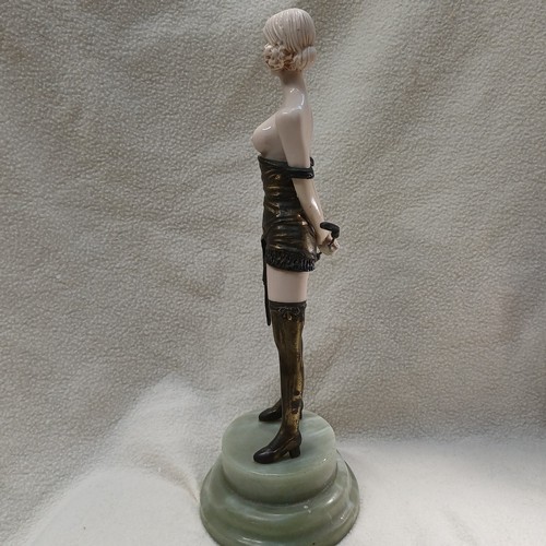 232 - Bruno Zach sculpture, Title; The Riding Crop Figurine in bronze and resin. 
This 1920s Art deco bron... 