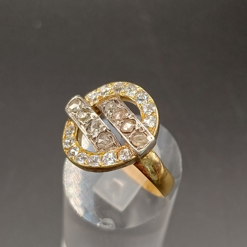 59 - Georgian Diamond Ring with Old Mined Cut Diamonds in 18ct gold in very good condition for the age of... 