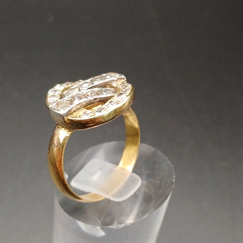 59 - Georgian Diamond Ring with Old Mined Cut Diamonds in 18ct gold in very good condition for the age of... 