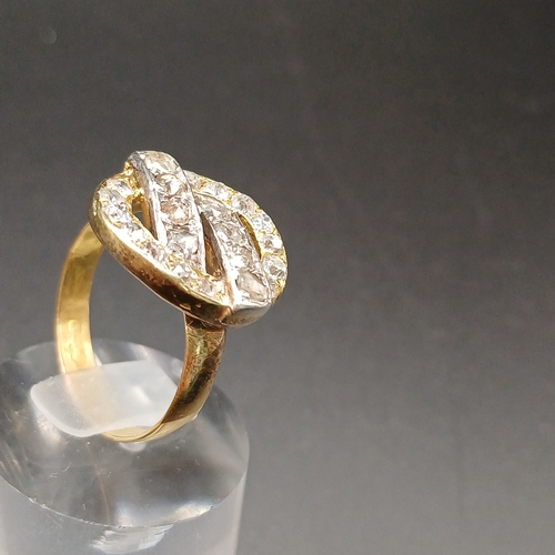 59 - Georgian Diamond Ring with Old Mined Cut Diamonds in 18ct gold in very good condition for the age of... 