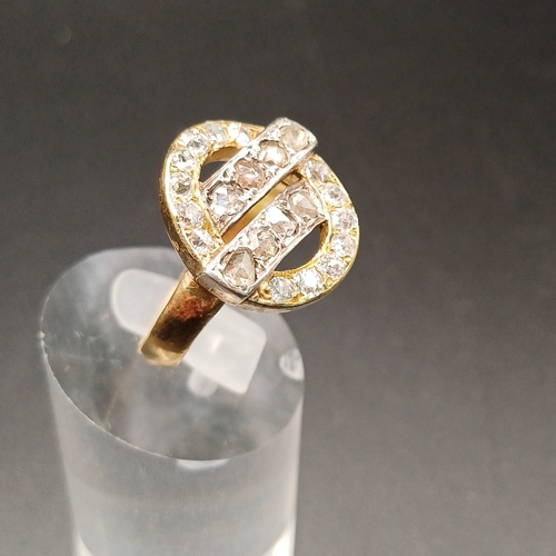 59 - Georgian Diamond Ring with Old Mined Cut Diamonds in 18ct gold in very good condition for the age of... 