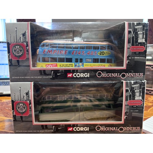 248 - Corgi Original Omnibus Blackpool collection 
Ballroom Tram 1990's 43509
Ballroom Tram Wall's 43508
B... 